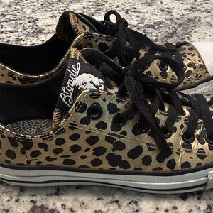 RARE Converse Blondie Edition Cheetah Print Sneakers Men’s 5.5 /. Women’s 7.0‎